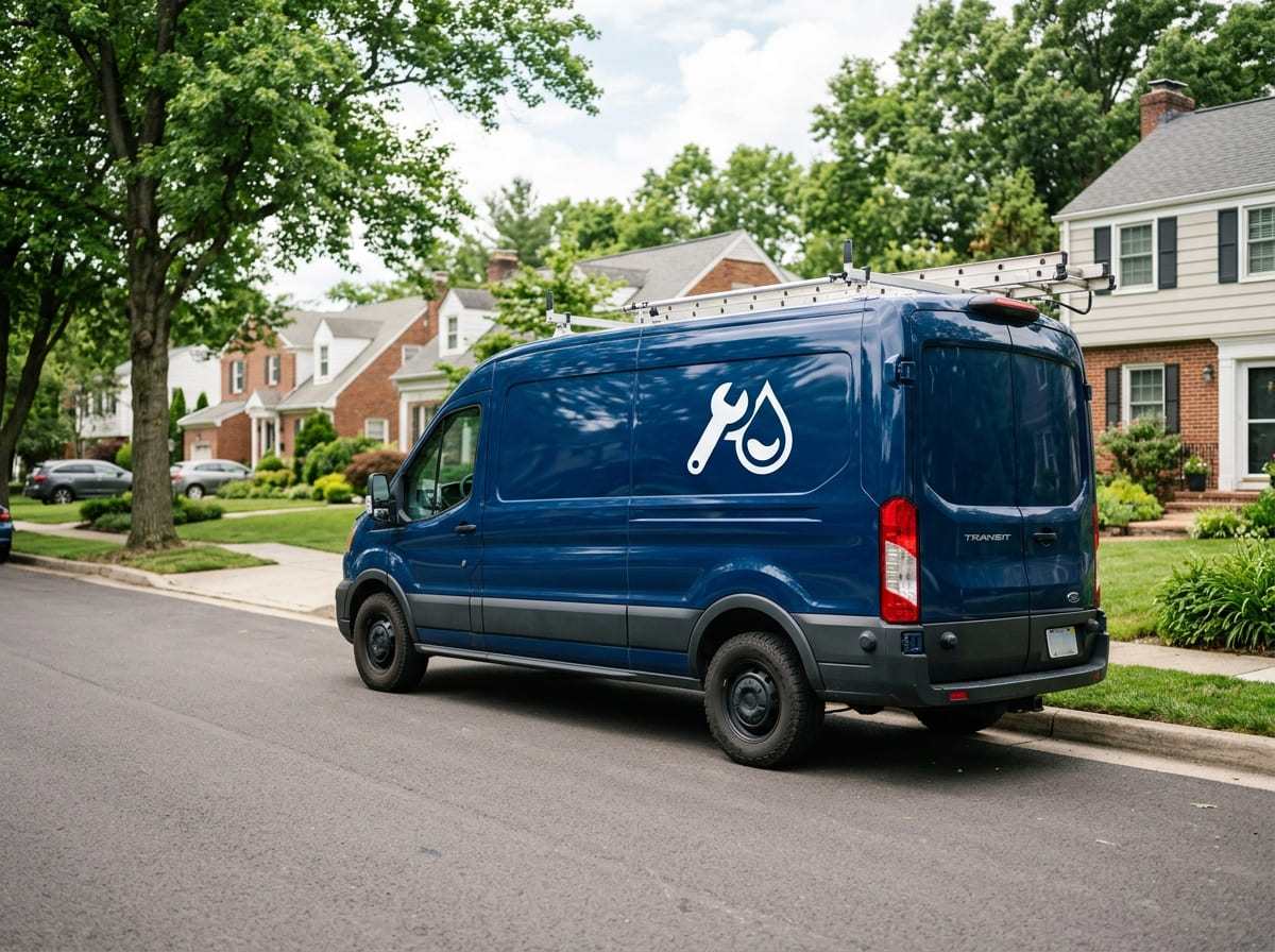 Plumbing service van